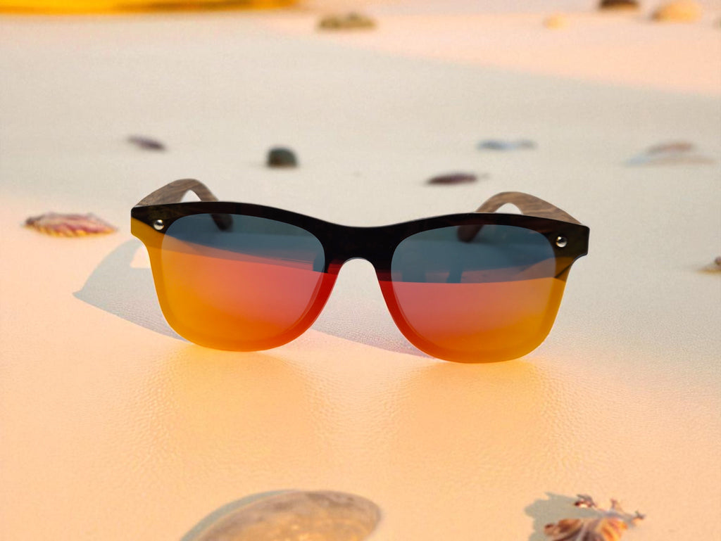 Amberwood Sunset – Wooden Arms, Color-Shifting Lens