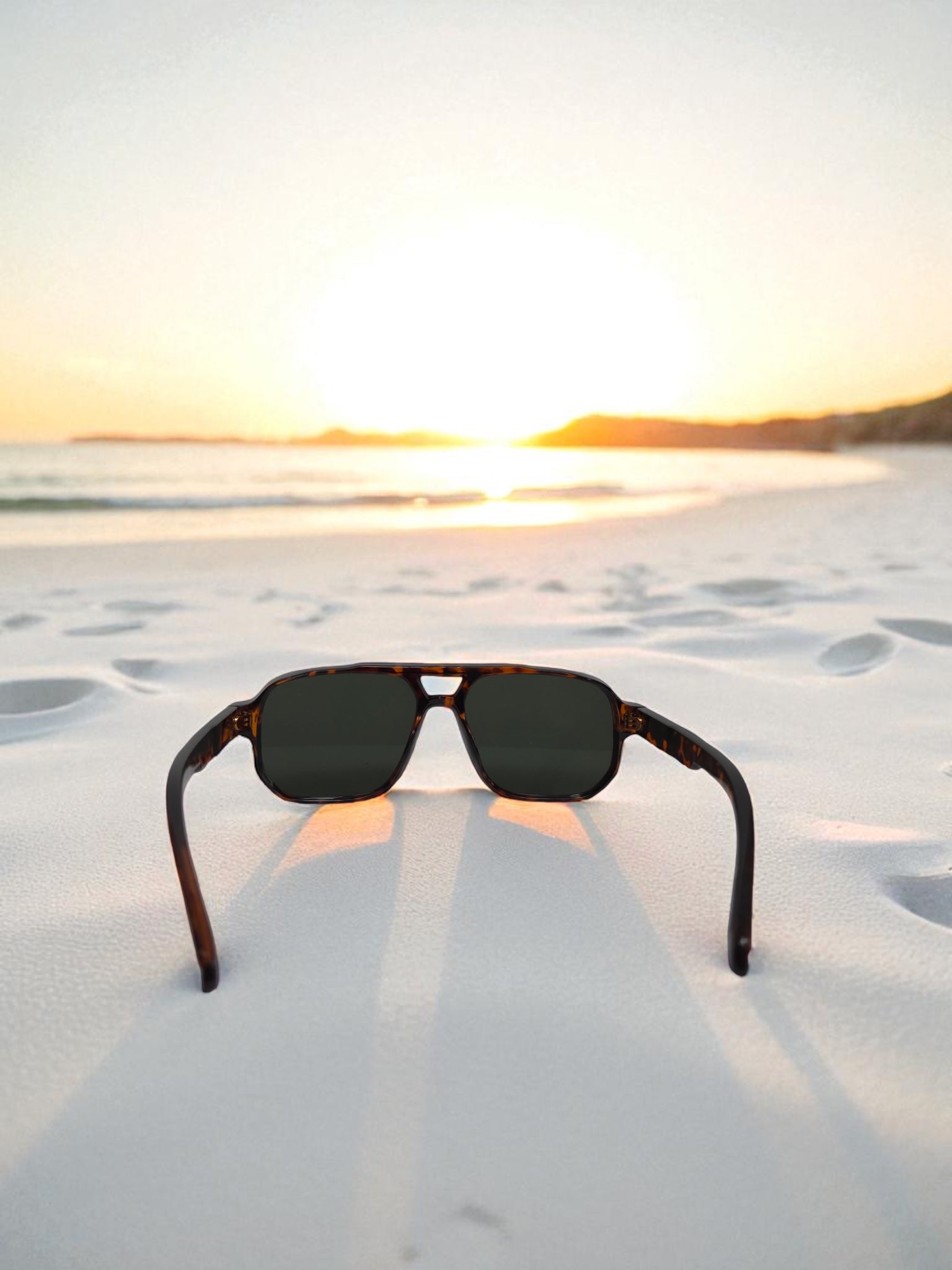 Arashi Beach Aviator – Tortoise Frame, Dark Lens