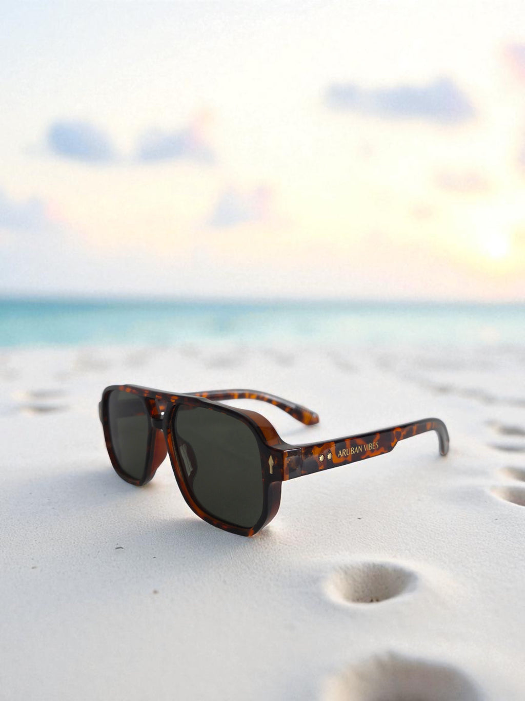 Arashi Beach Aviator – Tortoise Frame, Dark Lens
