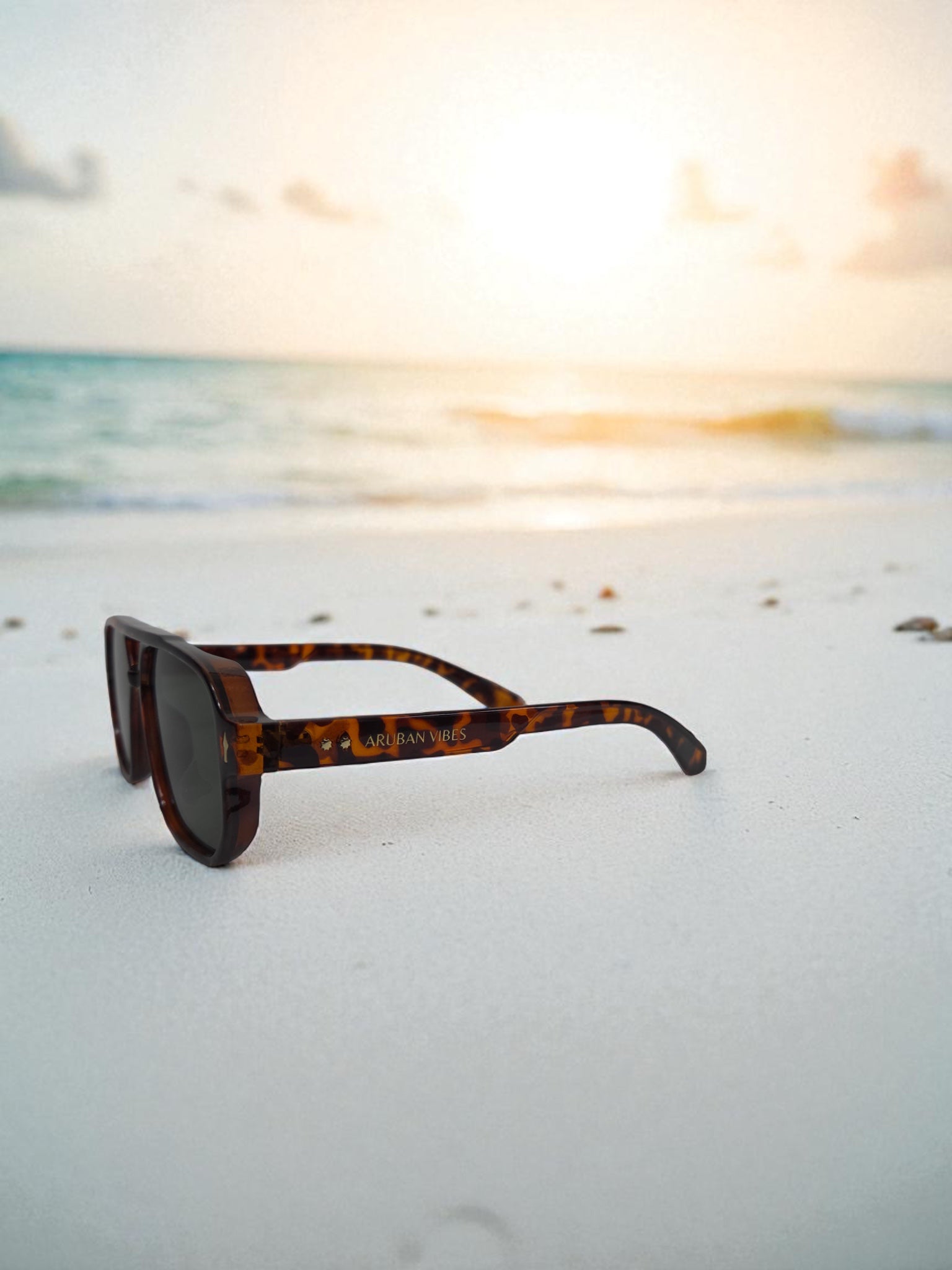 Arashi Beach Aviator – Tortoise Frame, Dark Lens