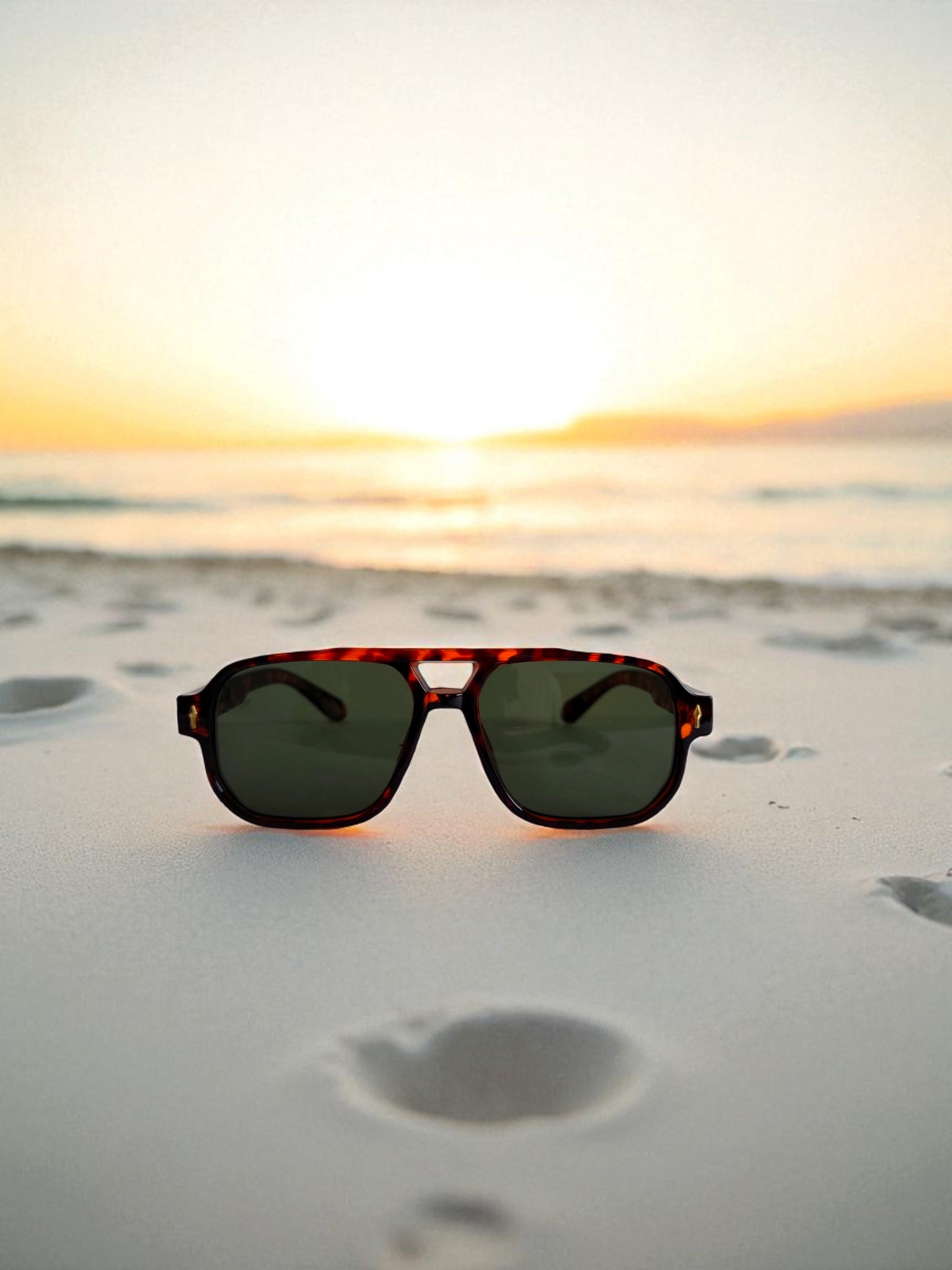 Arashi Beach Aviator – Tortoise Frame, Dark Lens