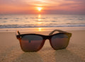amberwood sunset wooden sunglasses front view