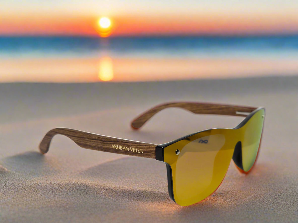 Amberwood Sunset – Wooden Arms, Color-Shifting Lens